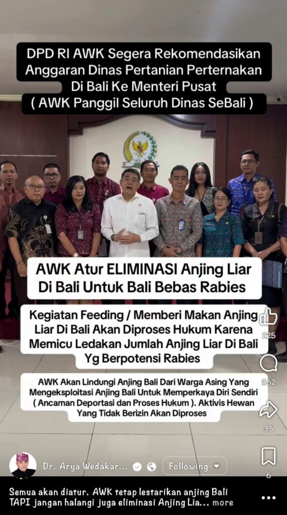 Grafis yang beredar mengklaim adanya hukum memberi makan anjing liar