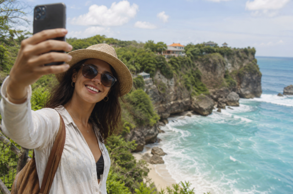 visa turis Bali mengambil foto