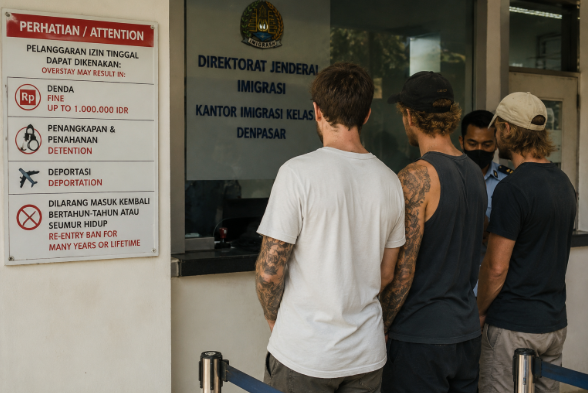 visa turis Bali dan petugas imigrasi