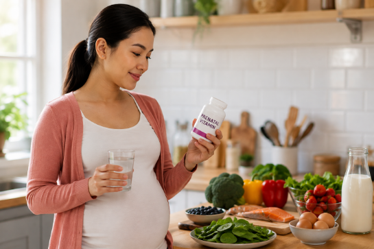 Vitamin kehamilan dan pangan kaya yodium sebagai sumber yang lebih aman