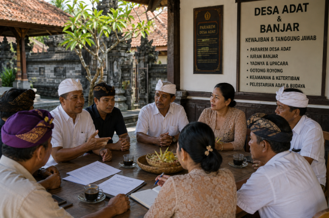 Paruman desa adat membahas pararem dan kewajiban banjar