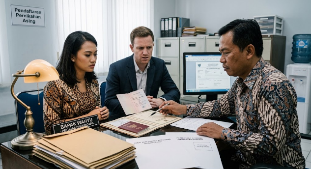 Menikahi warga negara Indonesia, pencatatan perkawinan campuran di Disdukcapil