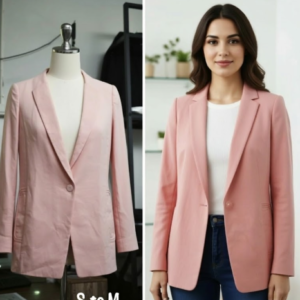 Pastel Pink Single Button Tailored Blazer