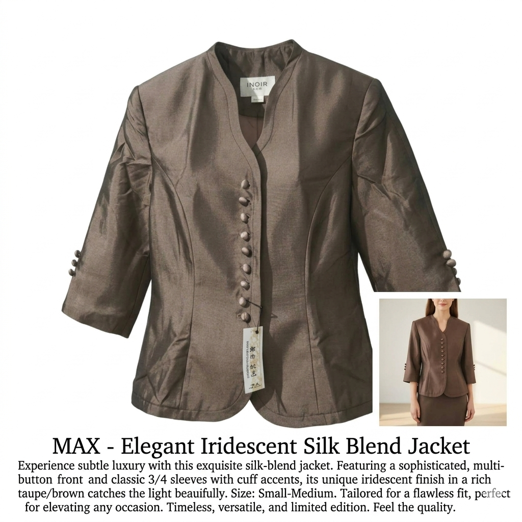 Elegant Satin Mandarin Collar Blouse