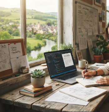 remote worker outside the city in the broken job market